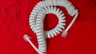 بند فنری گوشی تلفن  ثابت  دو سر سوکت دار